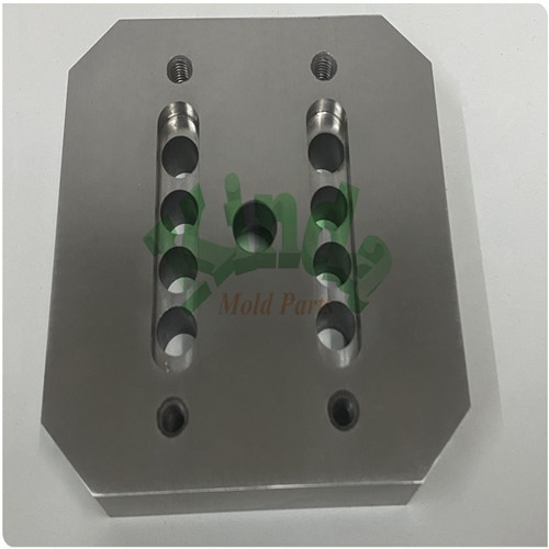 High precision stamping wire EDM square mold parts, special forming punch with thread and holes