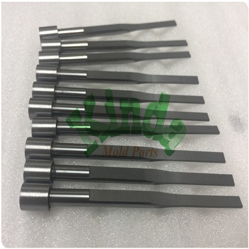 High precision PG grinding punch with cylindrical head, carbide punches with soldened steel head, high polished PG grinding forming punch made in tungsten carbide